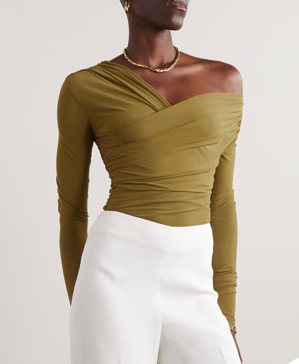 GOLDSIGN Fonteyn Bodysuit - Olive Green - Size XS